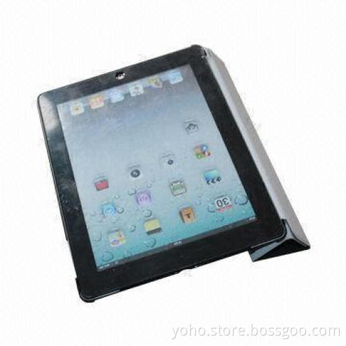 PC Cover with Sand for Four Folder to be Stand Case for New iPad with Magnetic for Apple